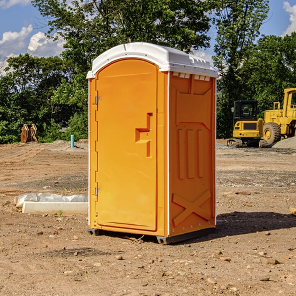 how often are the portable toilets cleaned and serviced during a rental period in Brandamore